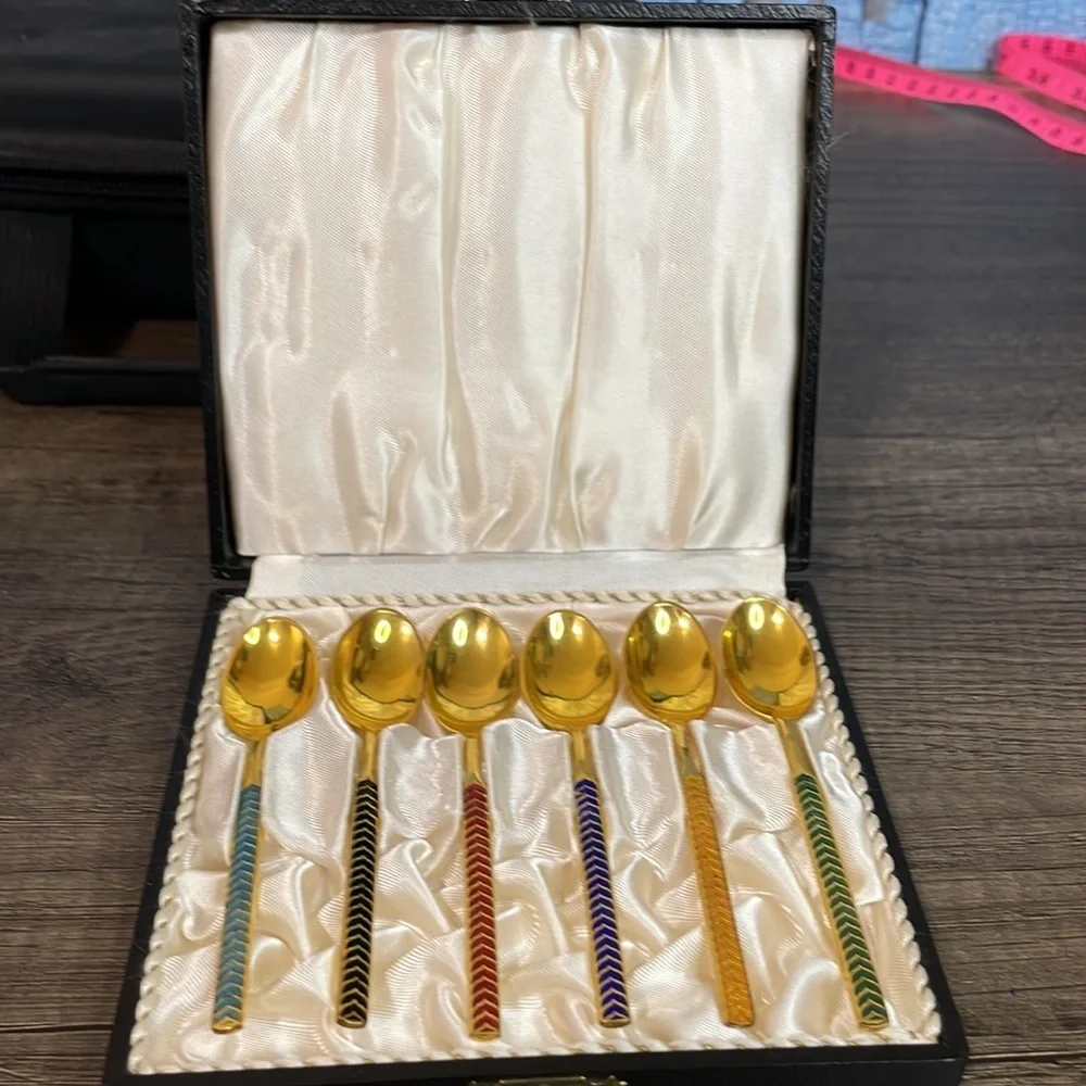 Meka Reklamegaver of Denmark 14k gold plate spoons.​​